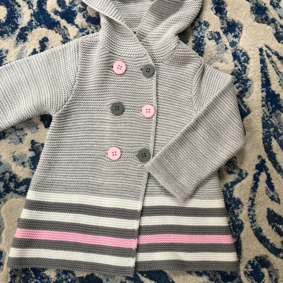 First Impressions Other - First Impressions Play Knit Coat Jacket Pink Gray